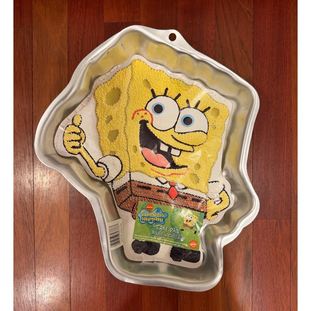 Wilton Cake‎ Pan SpongeBob SquarePants Aluminum Silver Vintage 2002 2105-5130